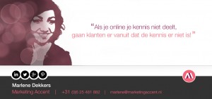 Marlene Dekkers, Marketing Accent B2B marketing online kennis delen