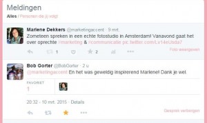 Twitter reactie referentie Marketing Accent