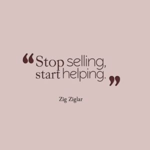 stop selling, start helping