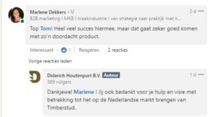 Referentie Timberstud Diderich Houtimport door Marketing Accent