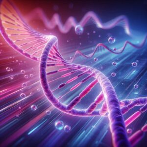 DNA-streng om bedrijfsidentiteit weer te geven.
